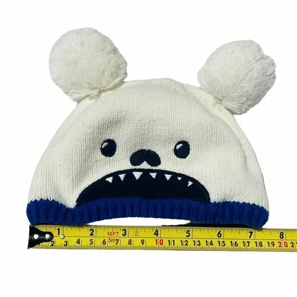Gymboree Toddler Warm Bear Hat w/ Pom Poms Size 12-24 Months - Picture 5 of 8
